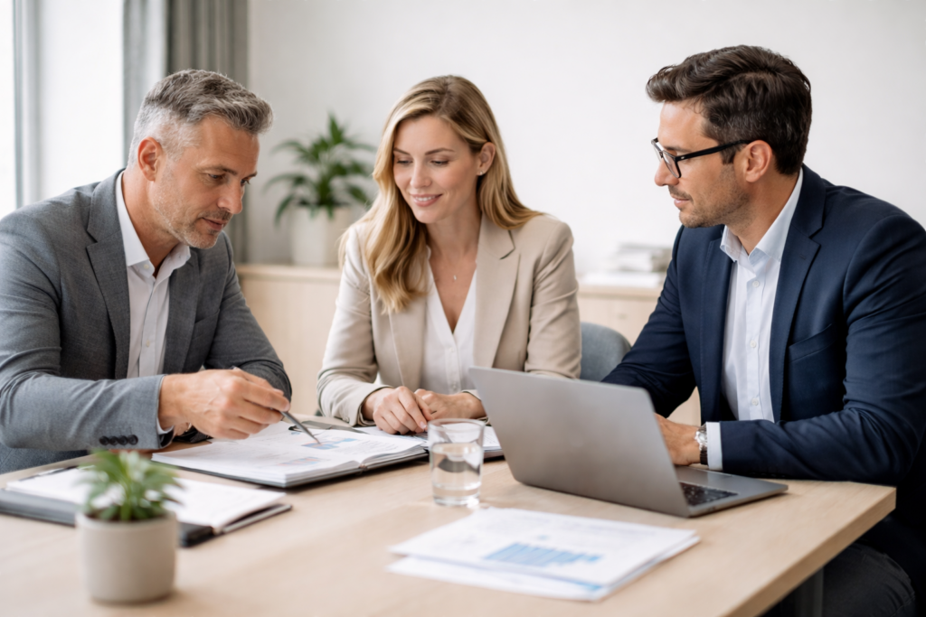 Team of professionals working together in the office